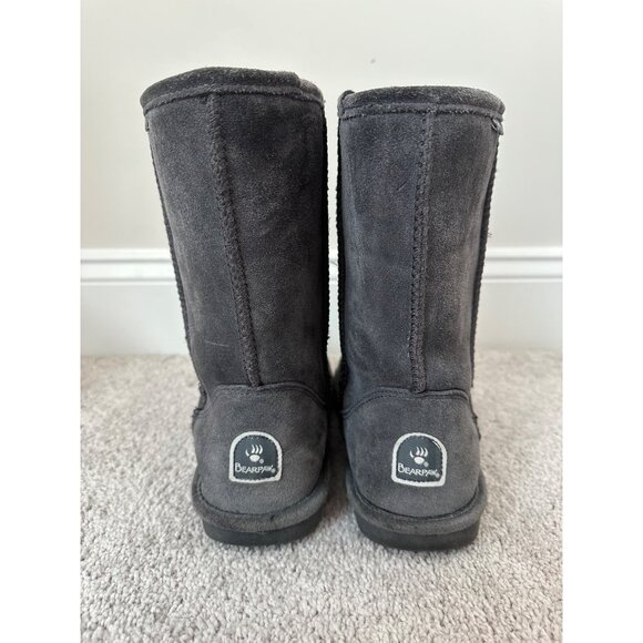Bearpaw Emma Size 9 Shearling Fur Lined Winter 10" Boots Gray Suede - Picture 2 of 16